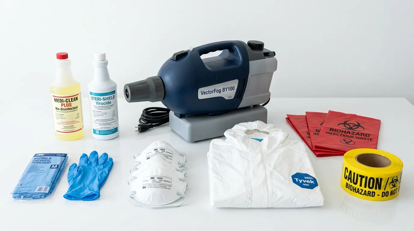 Professional biohazard remediation crew working in Coral Terrace